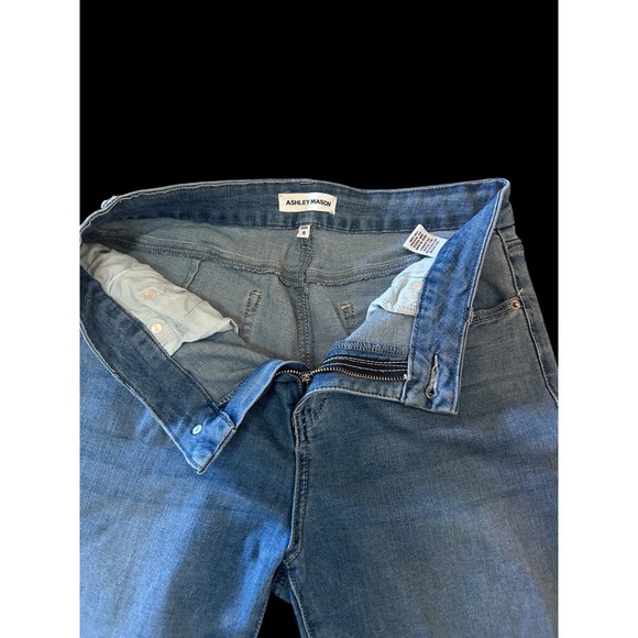 Ashley Mason Womens Skinny Jeans Medium Wash Blue Denim Stretch Size 9 - Picture 2 of 3